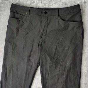 Lululemon ABC Warpstreme Pants Men's 36x32 Black Slim Fit 5 Pocket Church Preppy